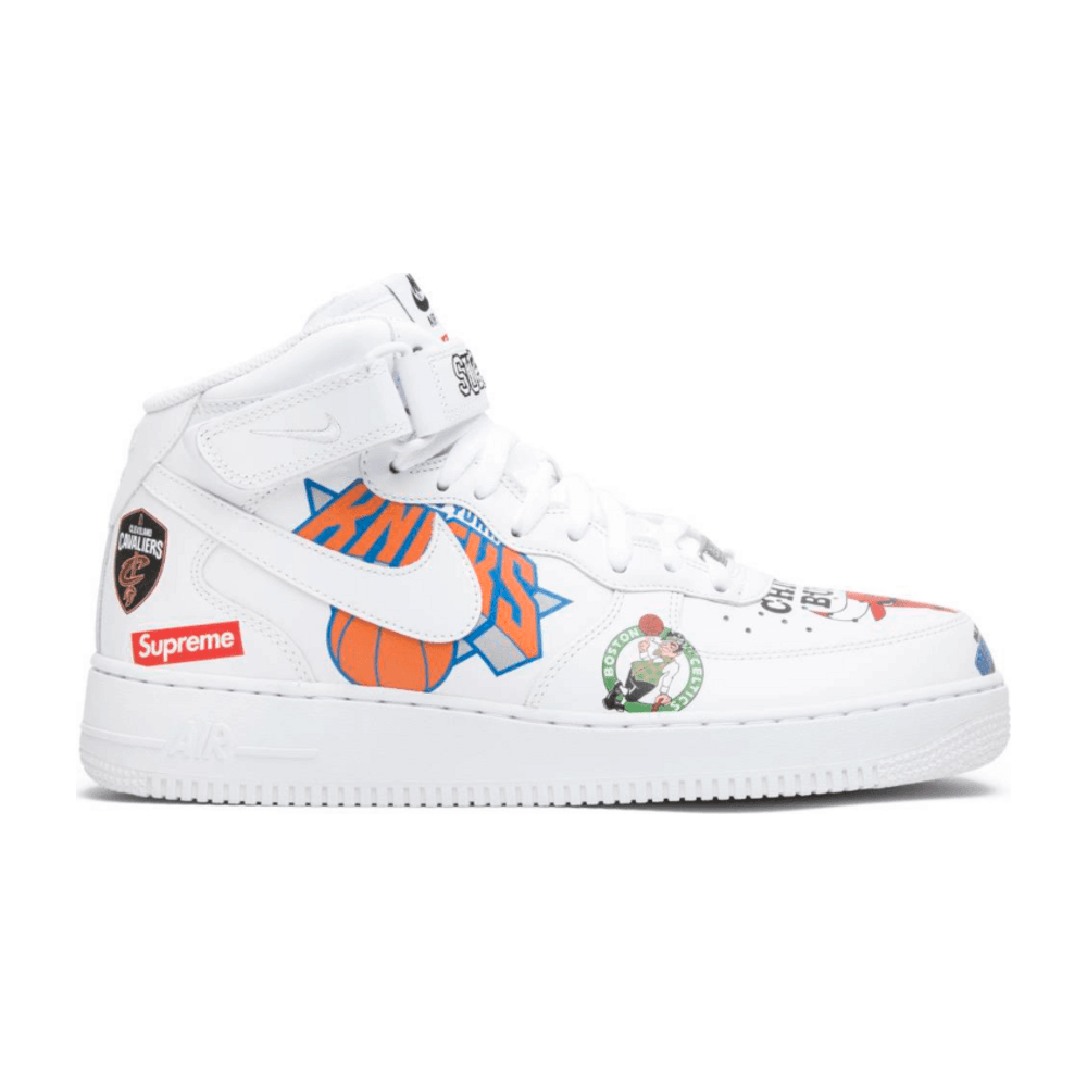 Tenis Nike Air Force 1 Mid Supreme Nba White