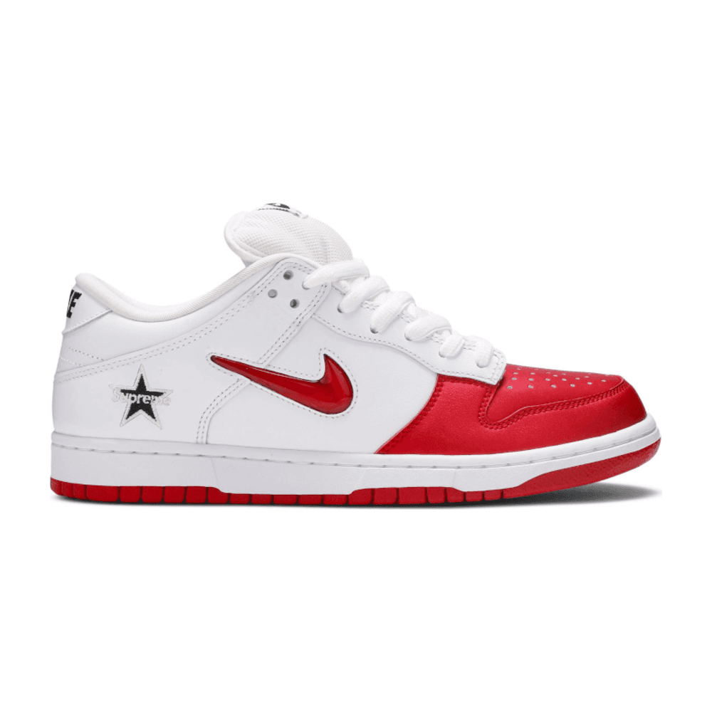 Tenis Nike Sb Dunk Low Supreme Jewel Swoosh Red