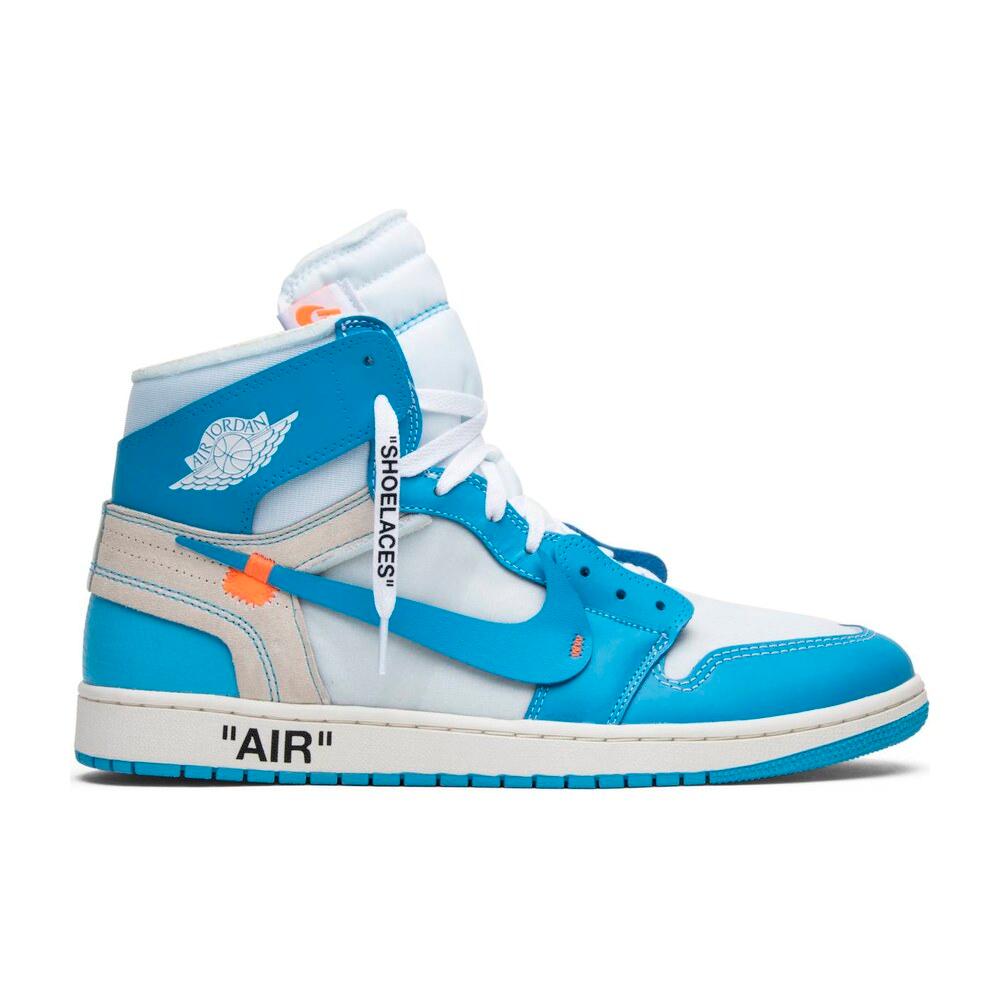 Tenis Air Jordan 1 High Off White University Blue
