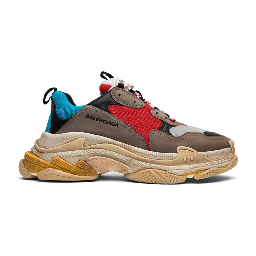 Tenis Balenciaga Triple S Grey Red Blue