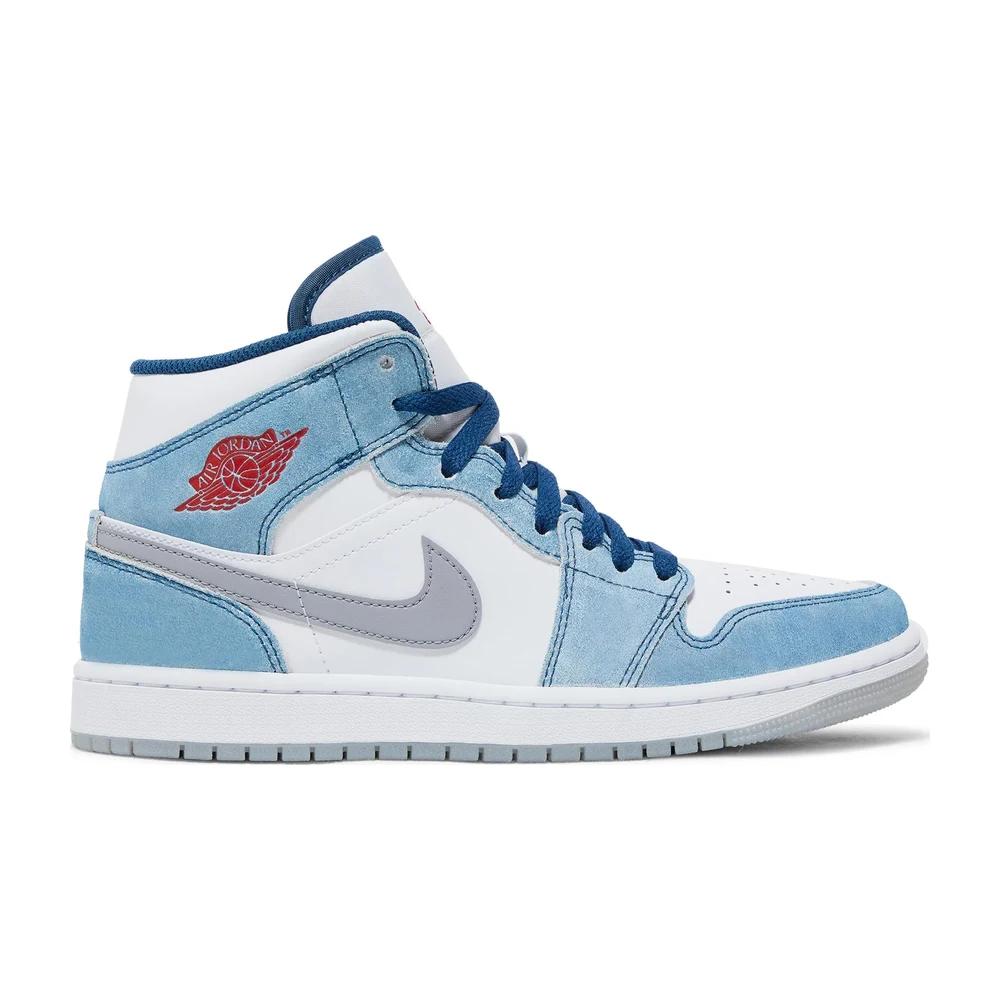 Tenis Air Jordan 1 Mid French Blue Fire Red