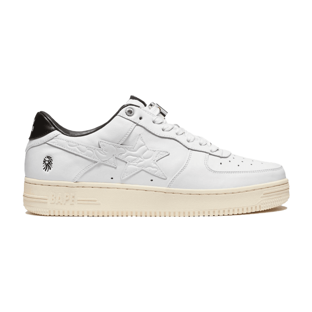 TENIS A BATHING APE BAPE STA BLACK WHITE SILVER