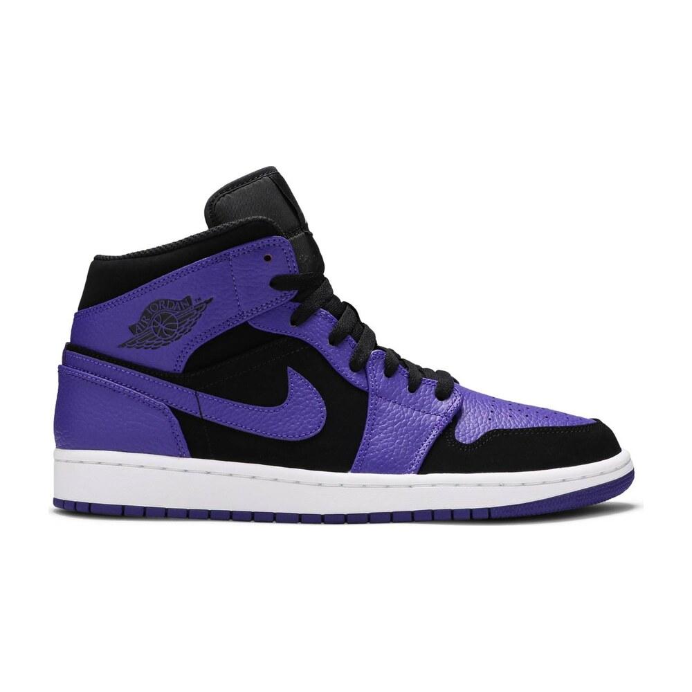 Tenis Air Jordan 1 Mid Black Dark Concord