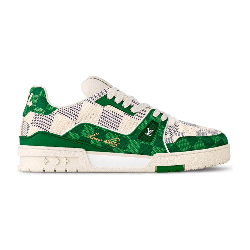 TENIS LOUIS VUITTON LV TRAINER DAMIER WHITE GREEN