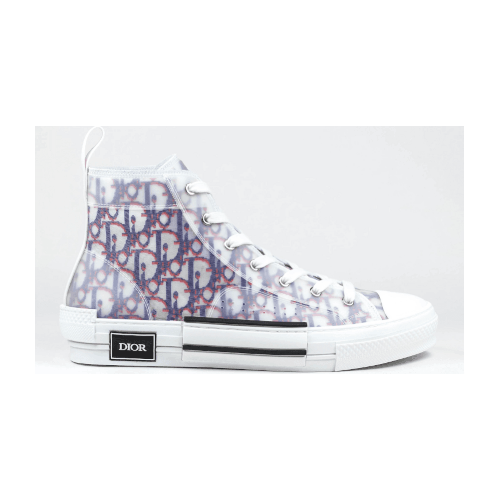 Tenis Dior B23 High Top Red Blue Oblique