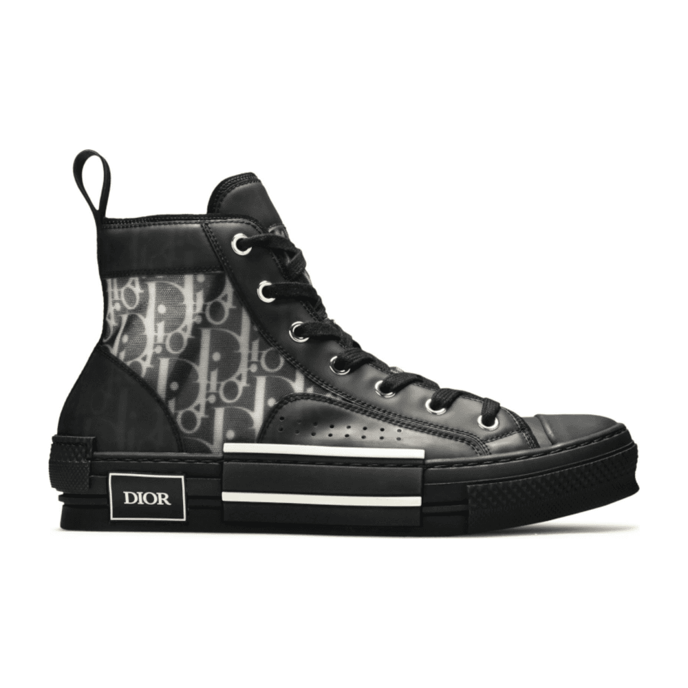 Tenis Dior B23 High Top Canvas Oblique Black