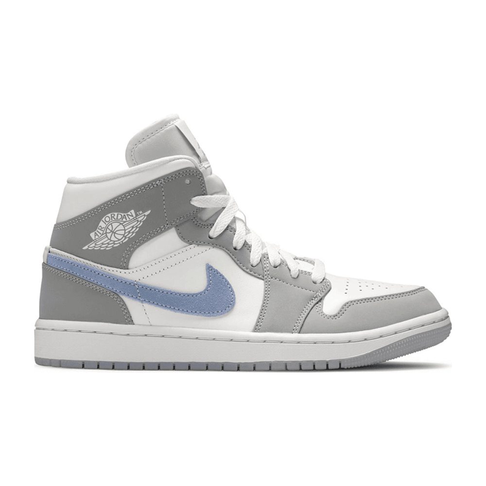 Tenis Air Jordan 1 Mid Wolf Grey Aluminum