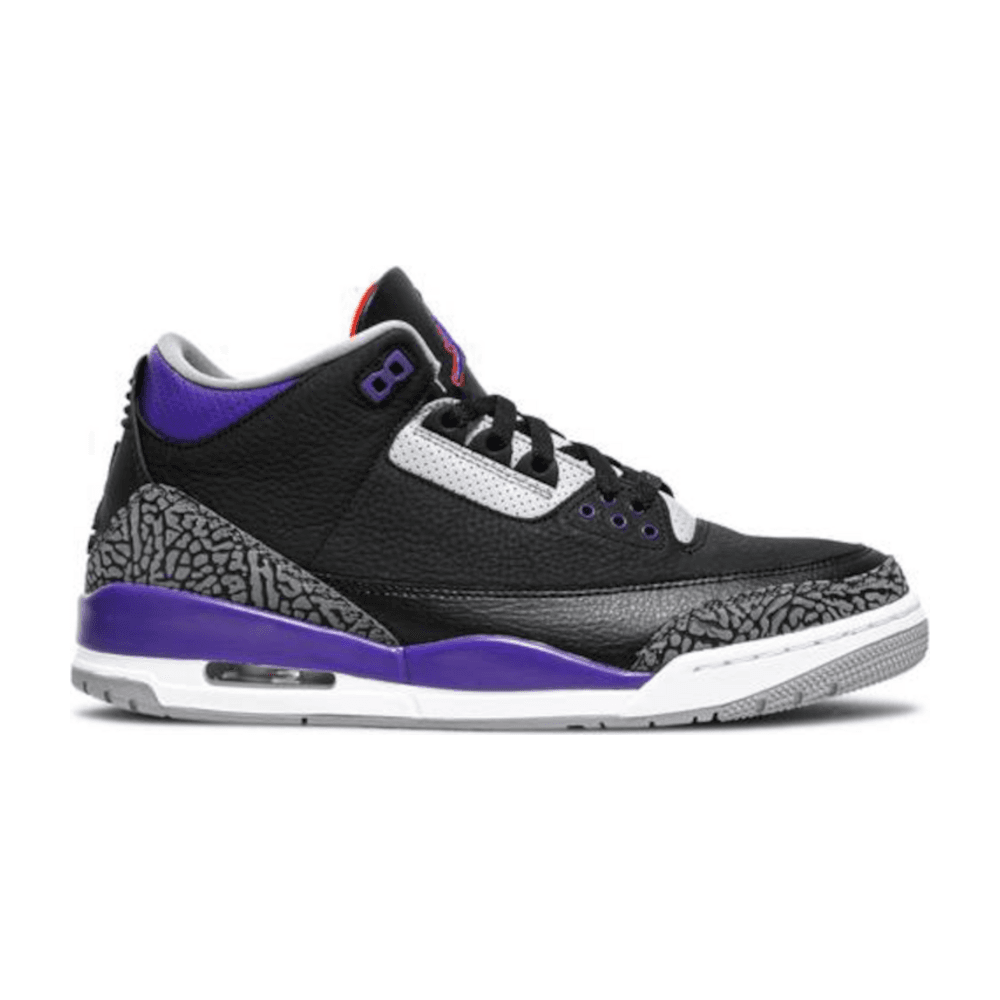 Tenis Jordan 3 Black Court Purple 