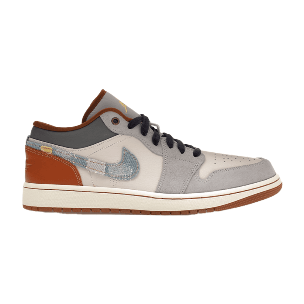 TENIS JORDAN 1 LOW SE PHANTOM REPAIRED DENIM SWOOSH 