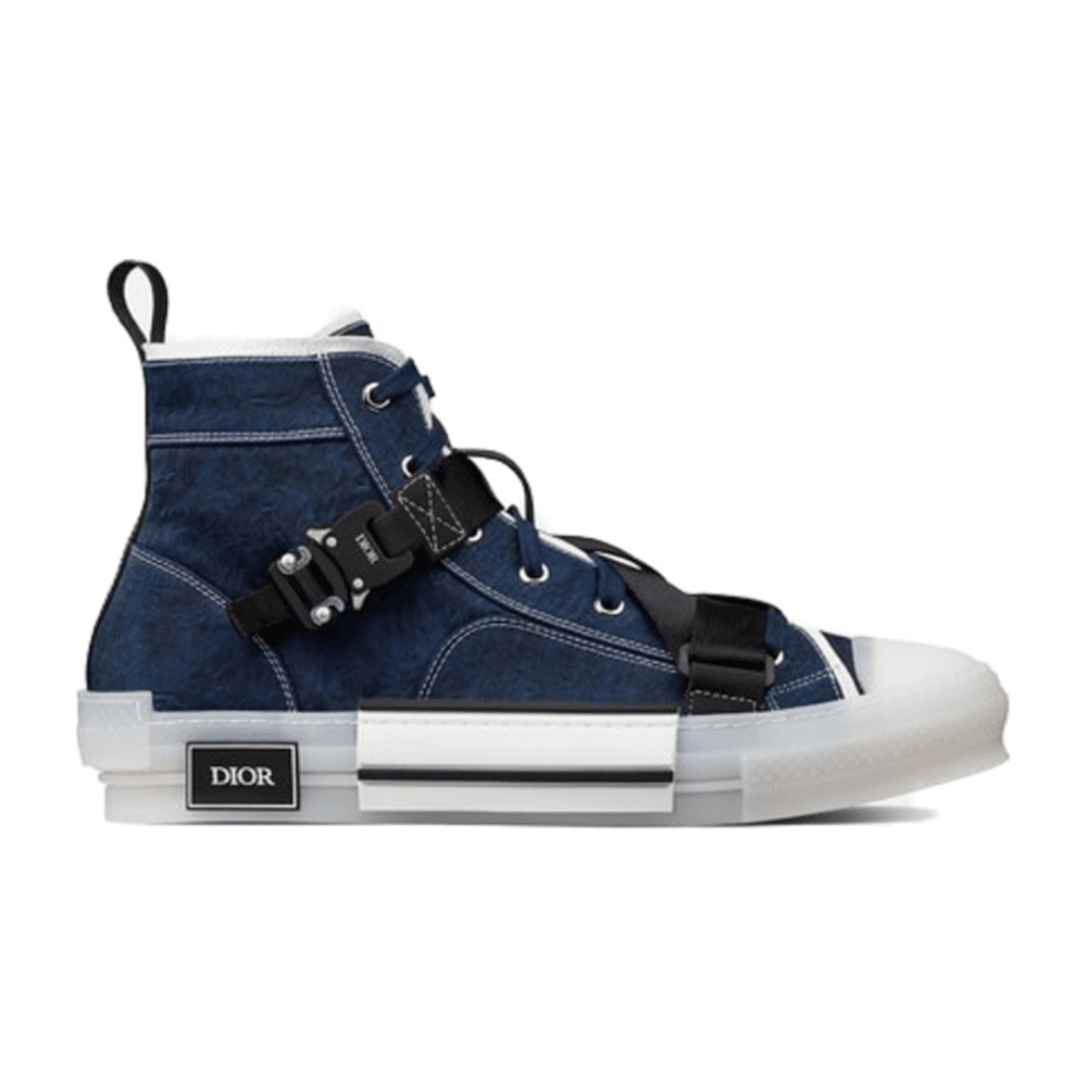 Tenis Dior B23 High Azul Con Broches  