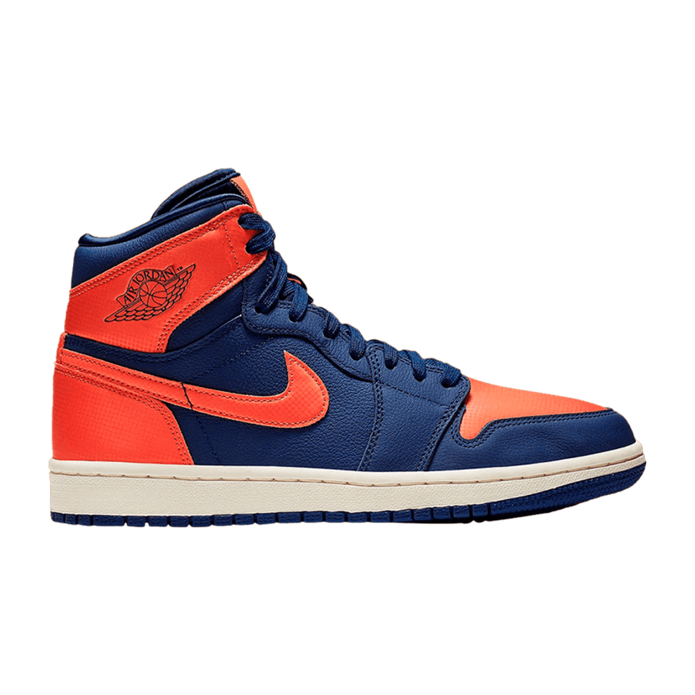 Tenis Air Jordan 1 High Blue Void Turf Orange