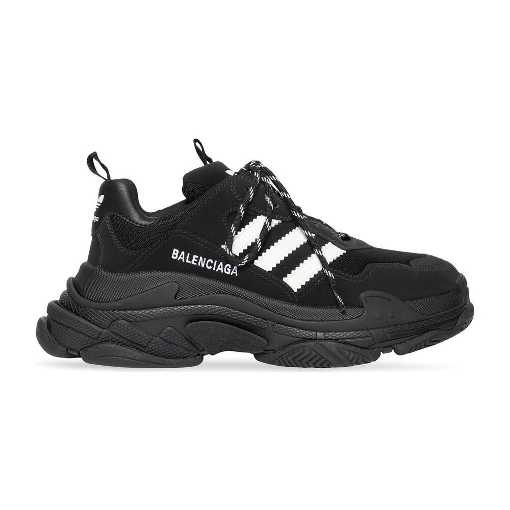 Tenis Balenciaga Triple S Adidas Black White