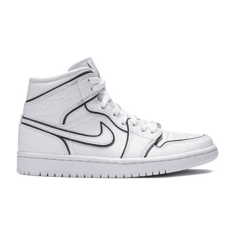 Tenis Air Jordan 1 Mid Iridescent Reflective White 