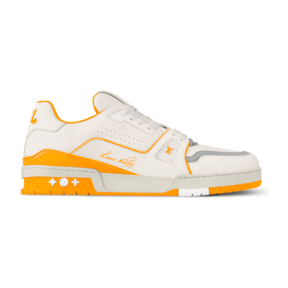 TENIS LOUIS VUITTON TRAINER #54 SIGNATURE WHITE YELLOW