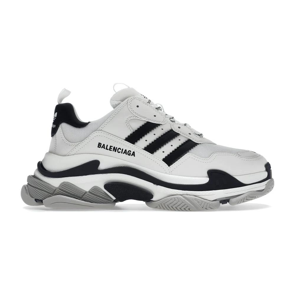 Tenis Balenciaga Triple S Adidas White Black