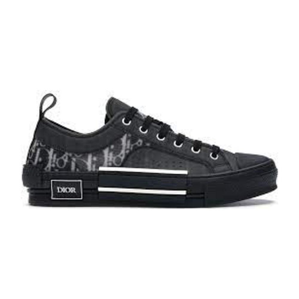 Tenis Dior B23 Low Top Canvas Oblique Black