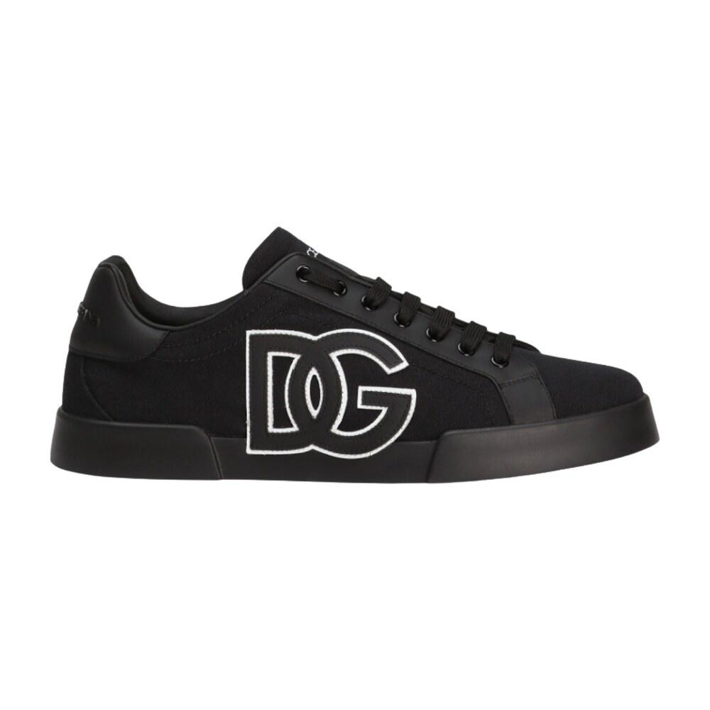TENIS DOLCE & GABBANA PORTOFINO BLACK CANVA LIGHT STROBEL