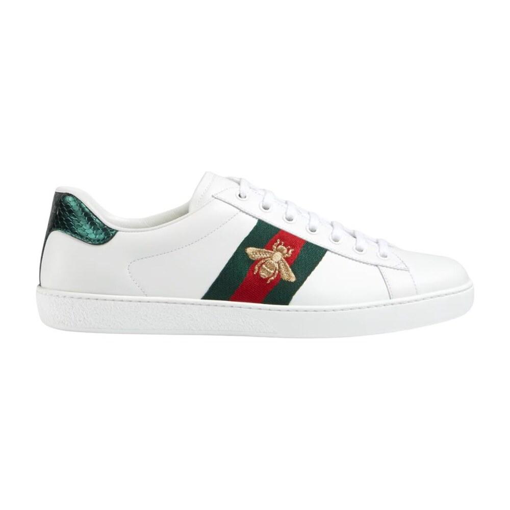 Tenis Gucci Ace con Abeja Blanco