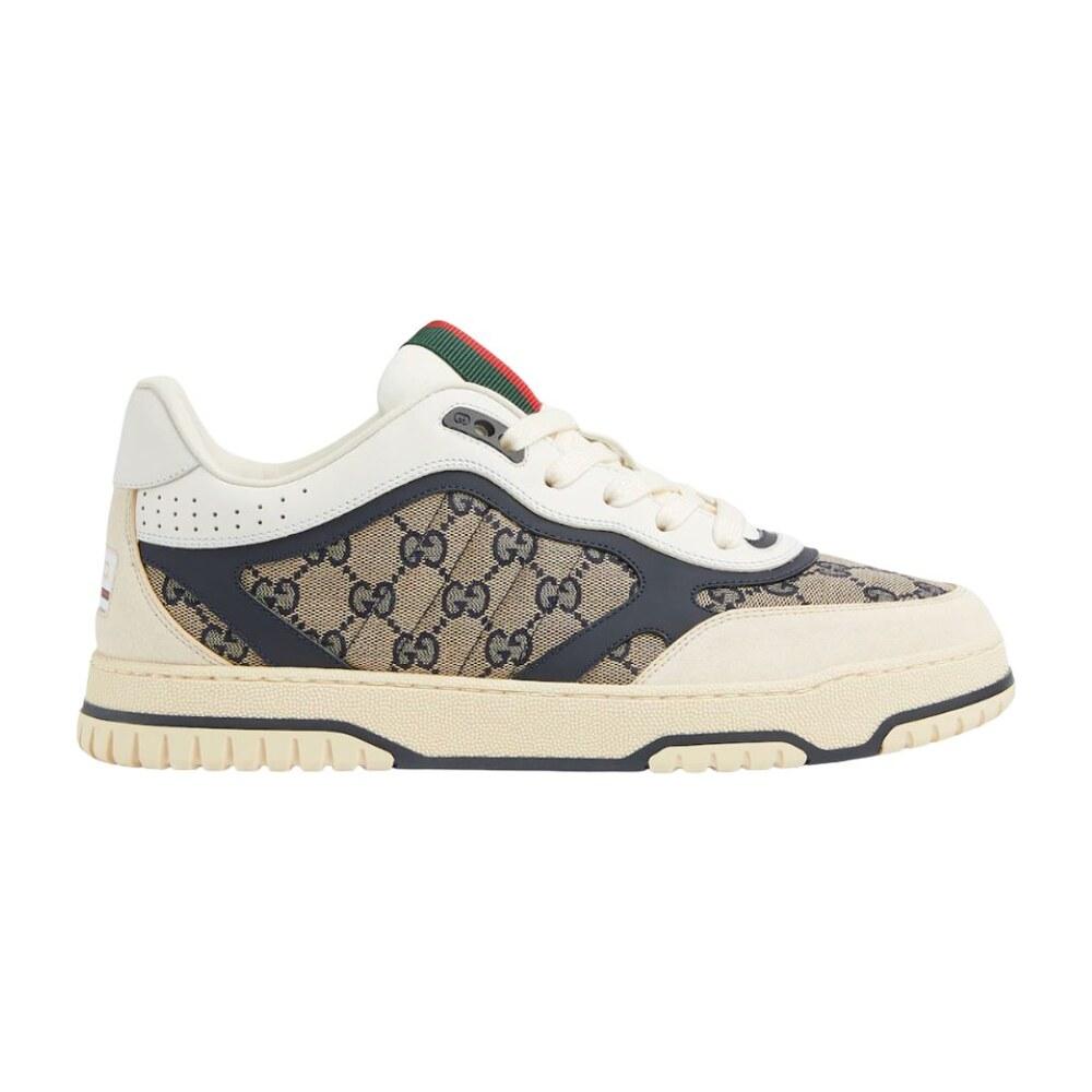 Tenis Gucci Re-Web Lona GG Beige/Azul