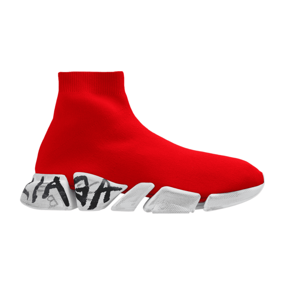 TENIS BALENCIAGA SPEED 2.0 GRAFFITI RED WHITE