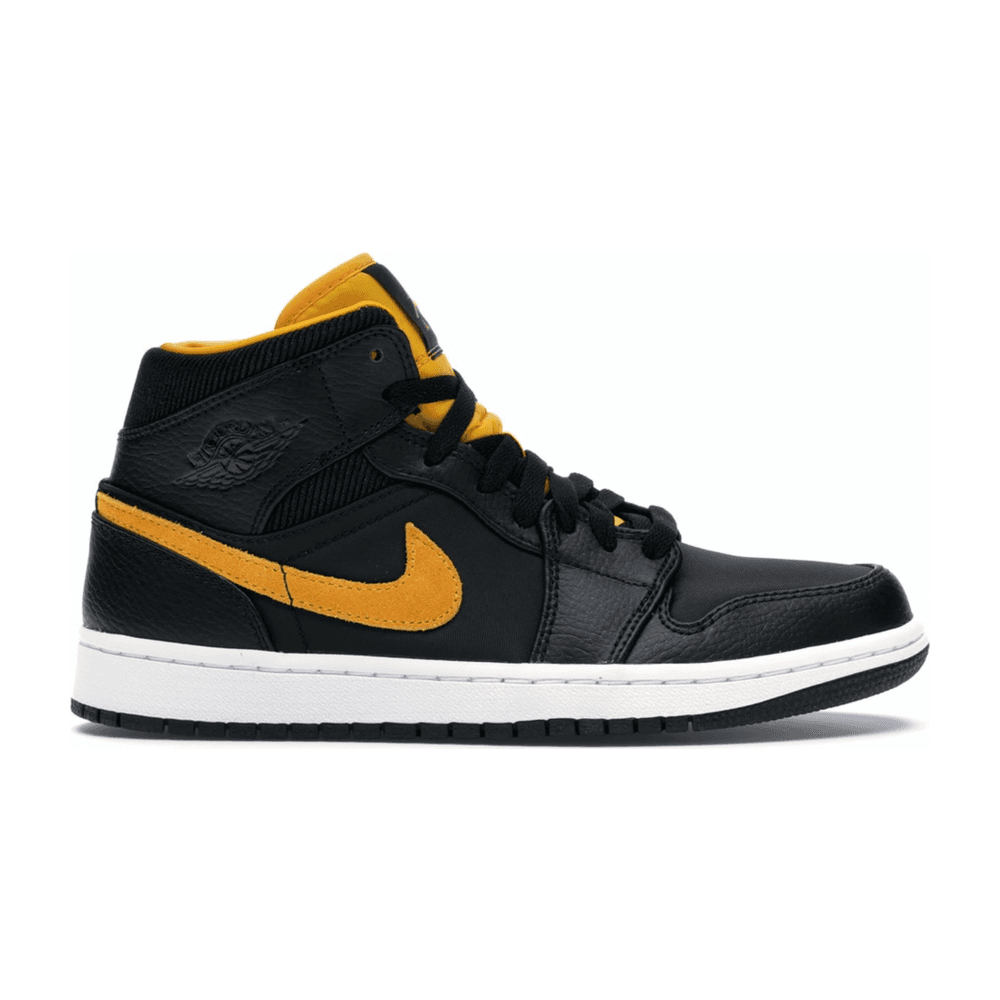 Tenis Air Jordan 1 Mid Black University Gold