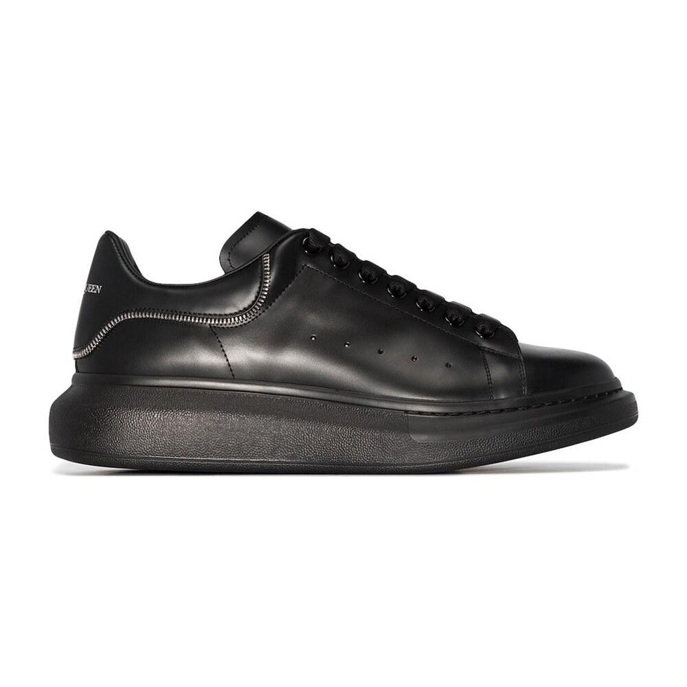 TENIS ALEXANDER MCQUEEN OVERSIZED ZIP DETAILED BLACK LEATHER