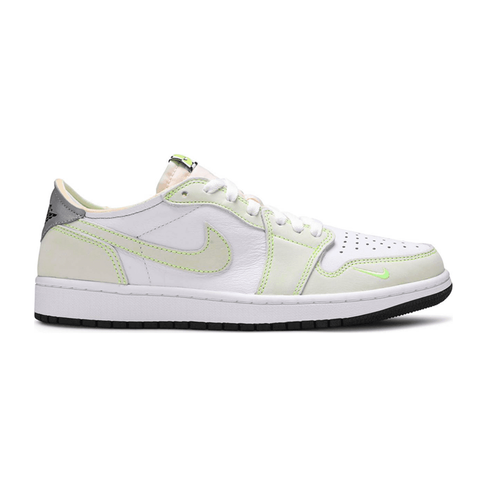 Tenis Air Jordan 1 Low White Ghost Green Black