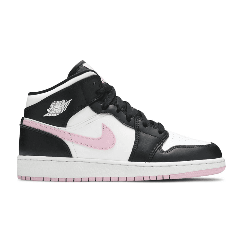 Tenis Air Jordan 1 Mid White Black Light Arctic Pink