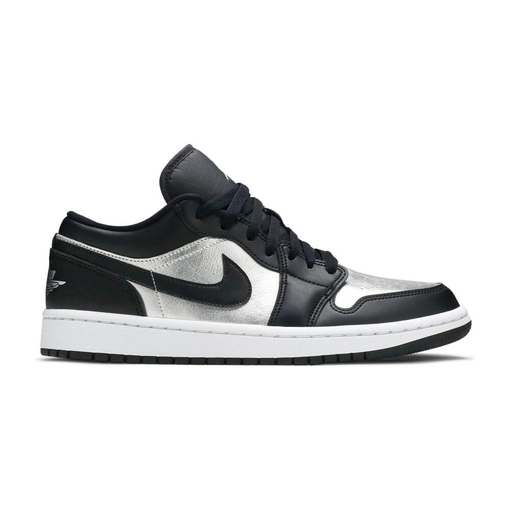 Tenis Air Jordan 1 Low Se Black Metallic Silver