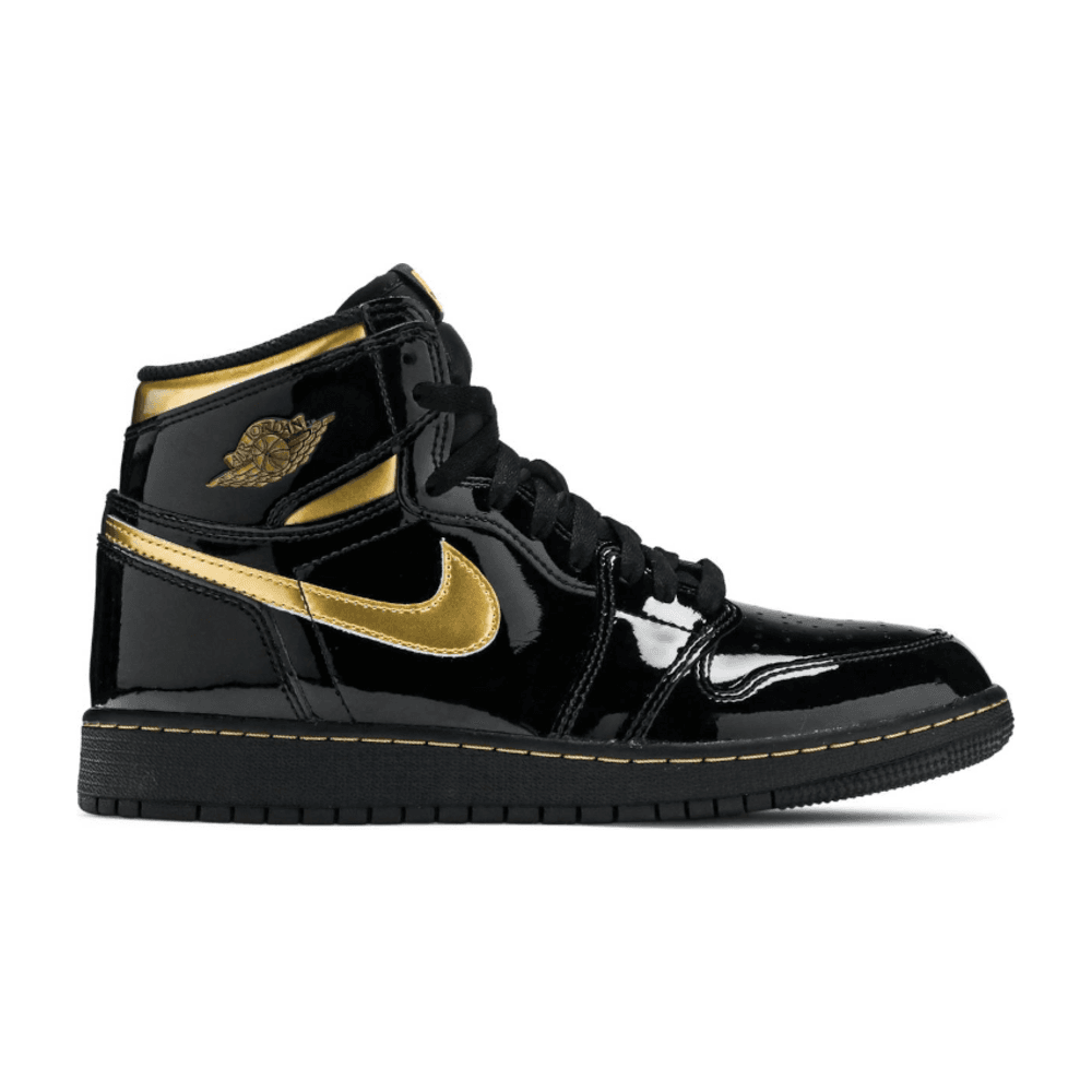 Tenis Air Jordan 1 High Black Metallic Gold