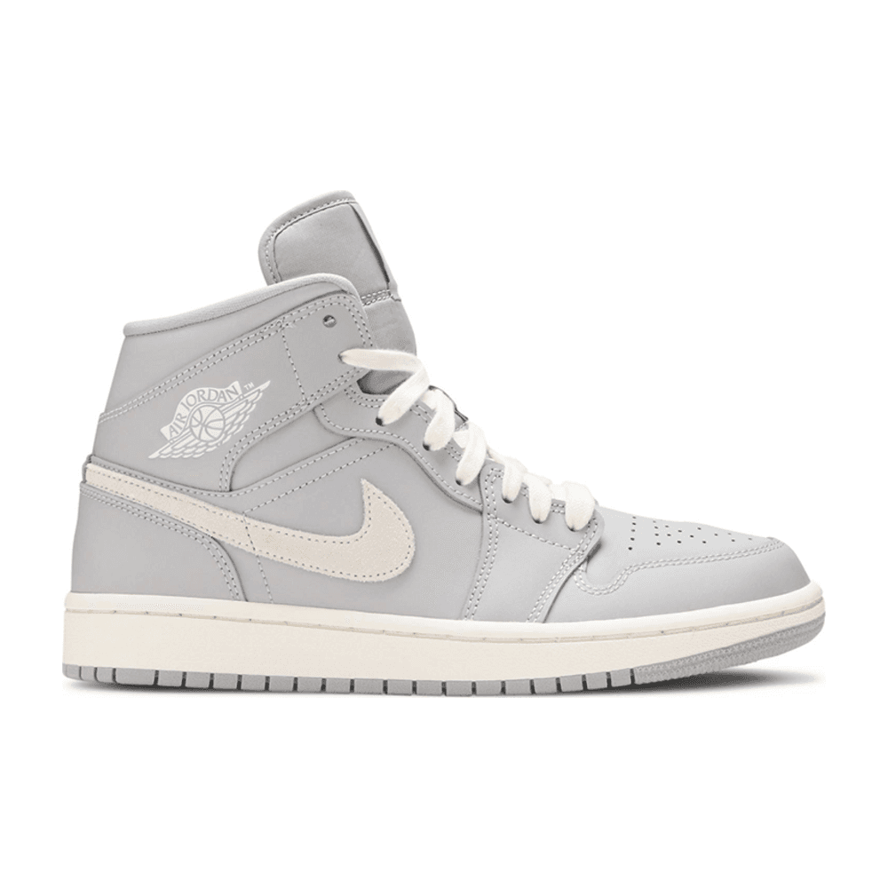 Tenis Air Jordan 1 Mid Atmosphere Grey Pale Ivory
