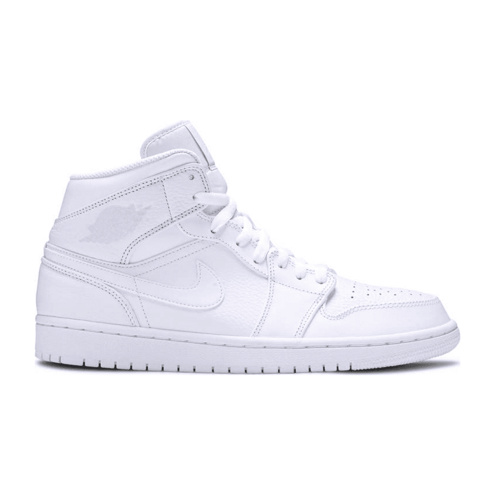 Tenis Air Jordan 1 Mid Triple White (2019)