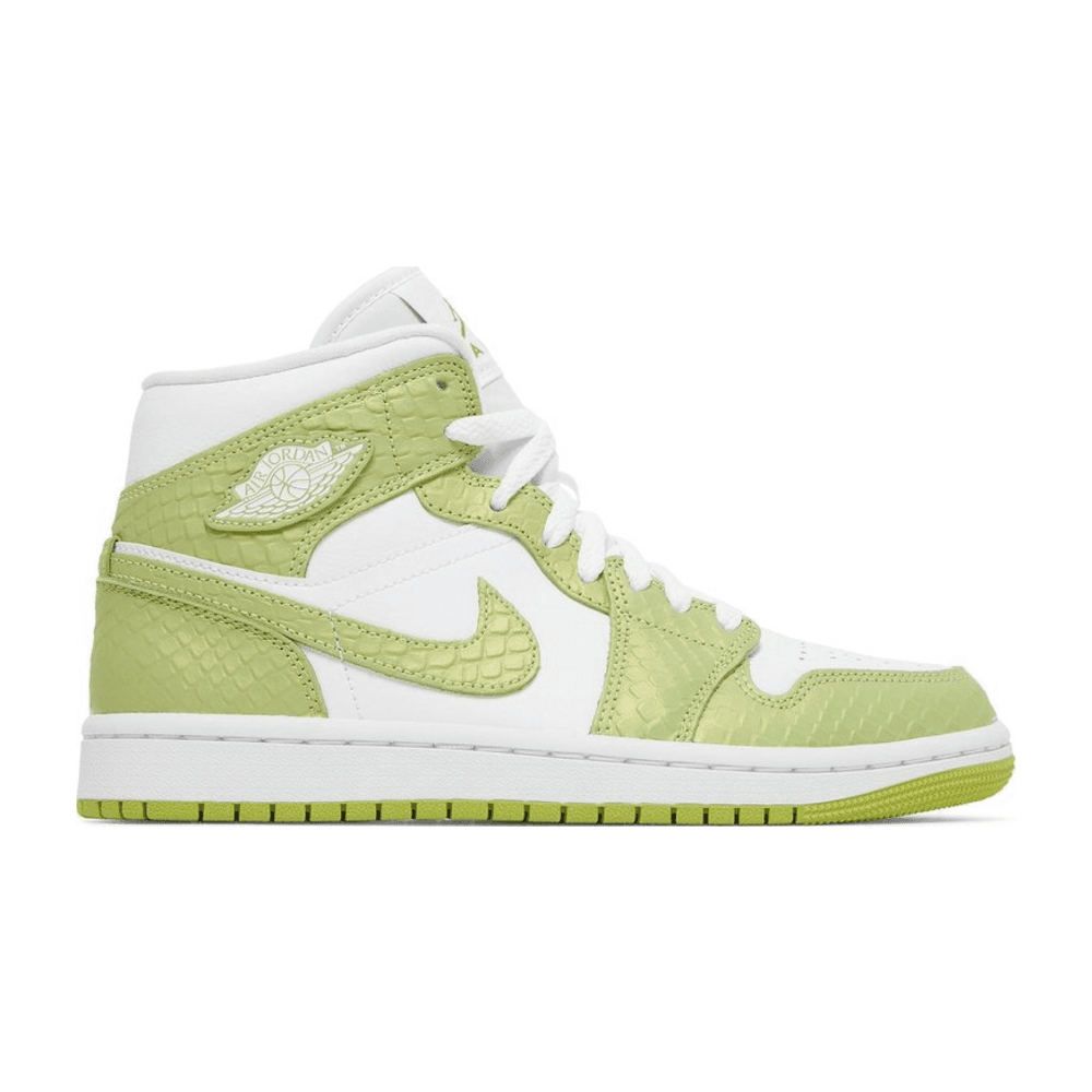Tenis Air Jordan 1 Mid Green Python