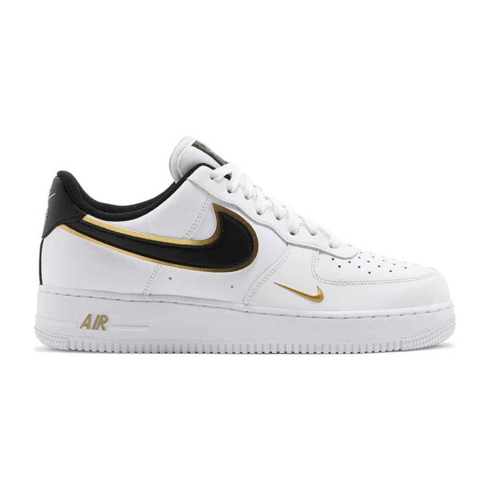 Tenis Nike Air Force 1 Low 07 Lv8 Double Swoosh White Metallic Gold