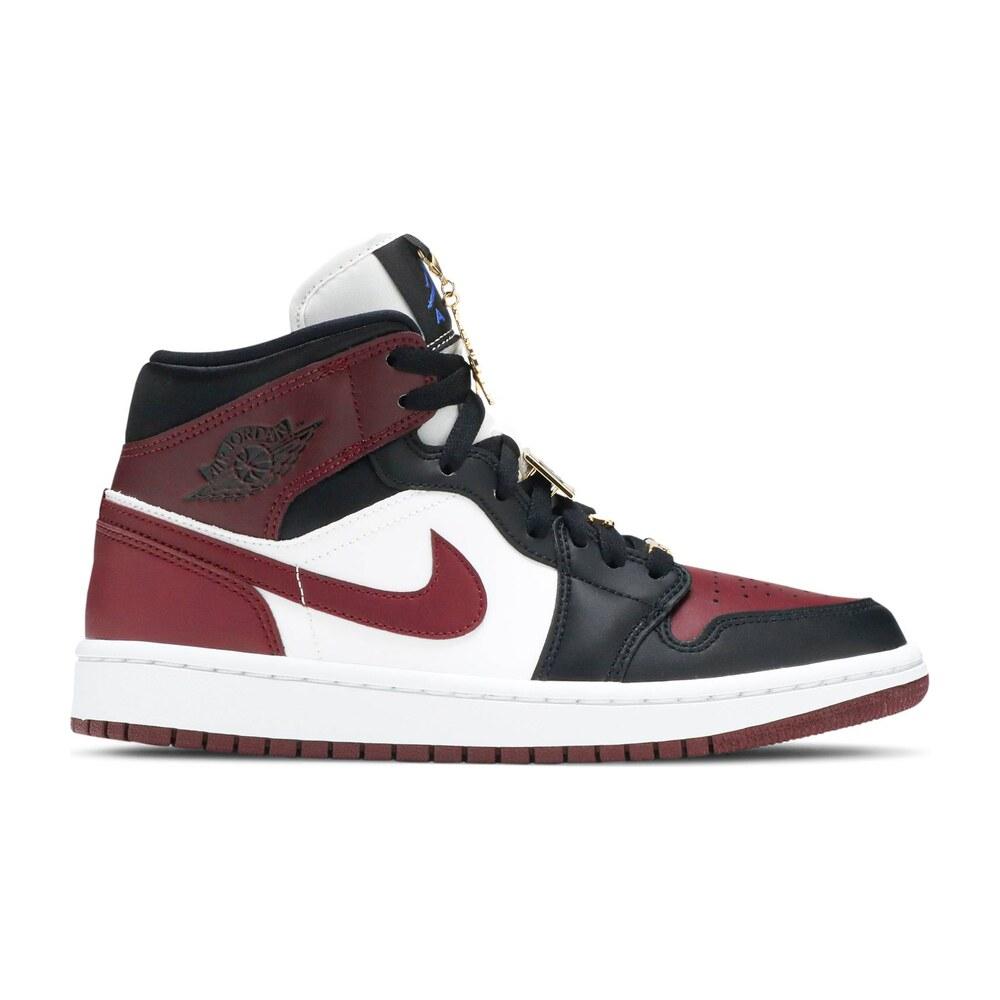 Tenis Air Jordan 1 Mid Se Black Dark Beetroot