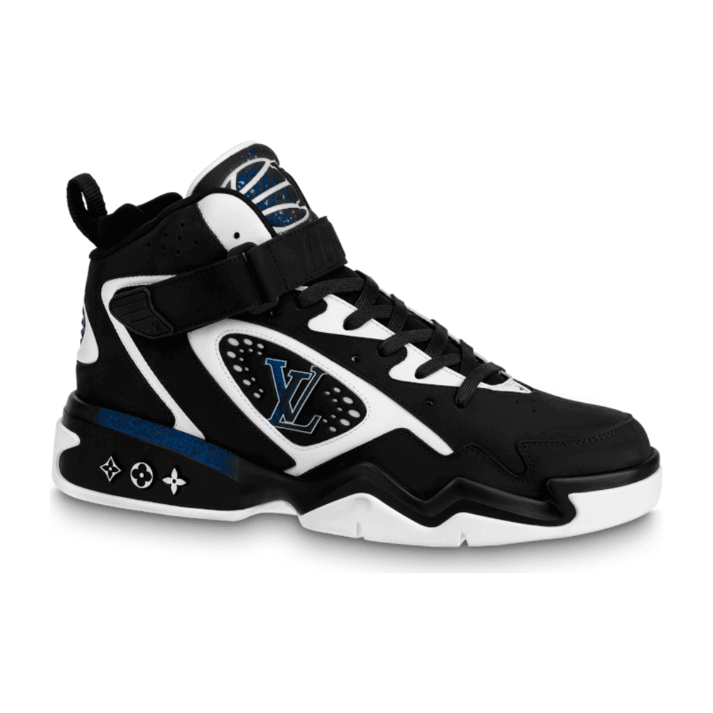 TENIS LOUIS VUITTON LV TRAINER 2 BLACK WHITE BLUE