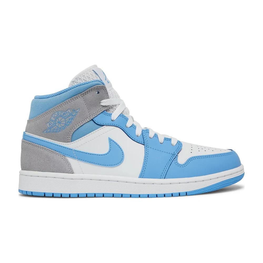 Tenis Air Jordan 1 Mid University Blue Grey