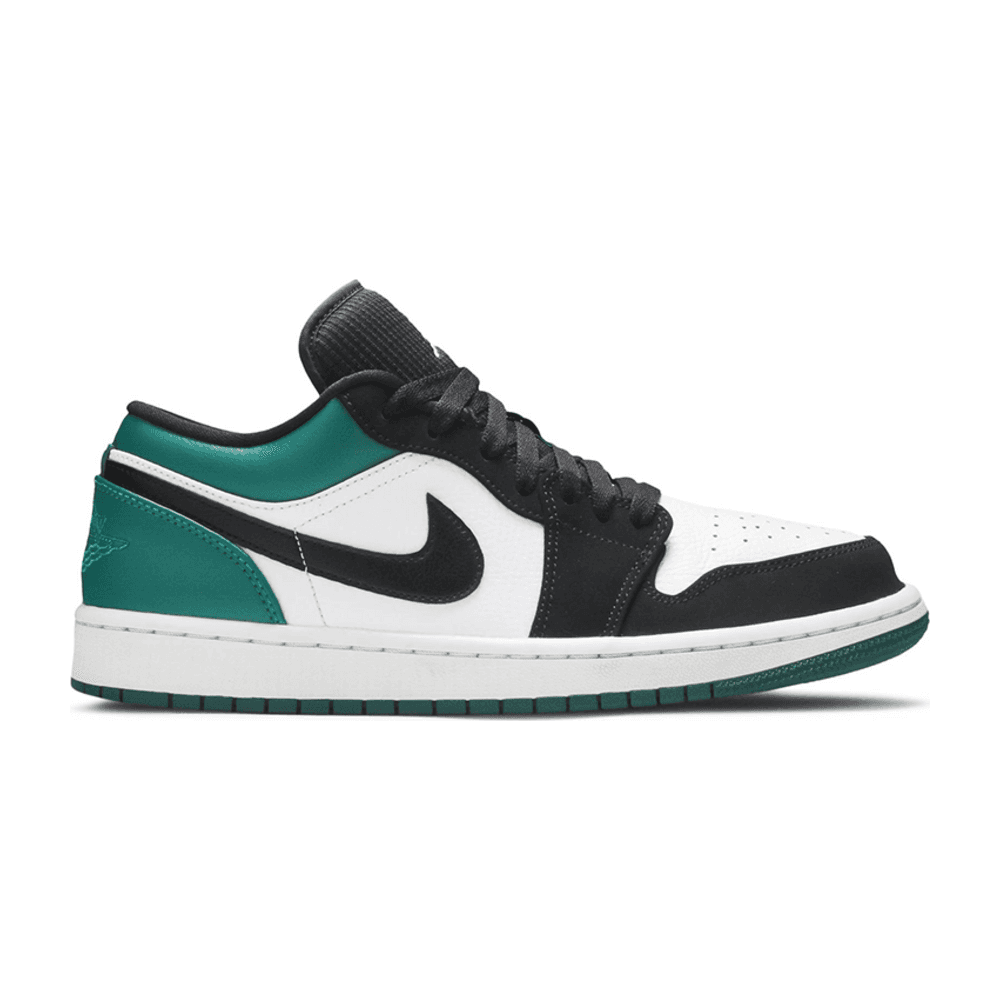 Tenis Air Jordan 1 Low White Black Mystic Green
